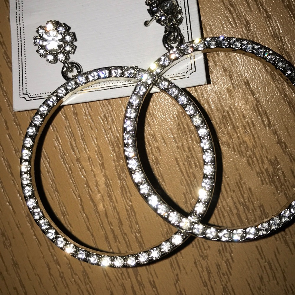 Hoop Rhinestone Earrings